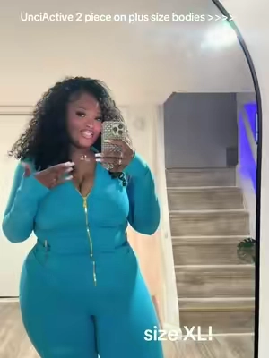 @Uncia-Active is really here for the thick girls! #plussize #twopieceset #fyp 