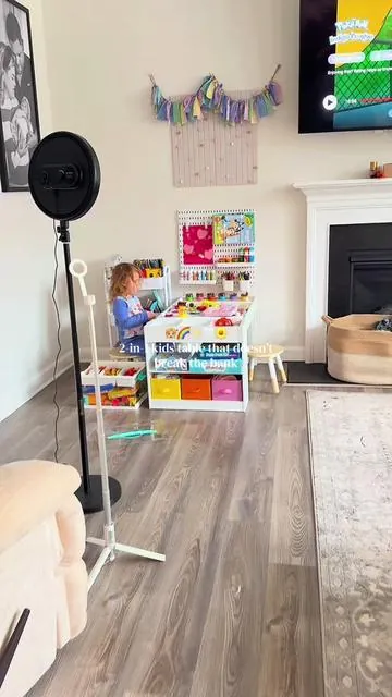 We love this arts and crafts table we got from @US TOPWIN DIRECT 😍 #multifunctionalkidstable #kidstable #artsandcraftstable #artsandcrafts #multifunctionaltable  