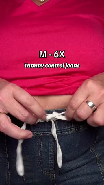 Medium to Plus-size Tummy control Jean M - 6X #jeans #plussizejeans #tiktokshopstockup #tiktokshopcreatorpicks #tummycontrol 