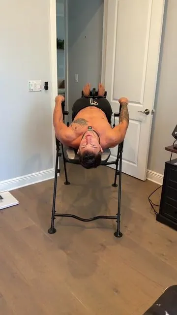 Everyone needs an inversion table at home! 