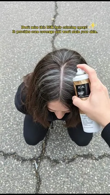 Don’t sleep on this IGK hair color spray. #whitehair #igkhair #tiktokshop #elderly #hair @IGK Hair 