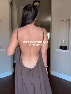 Who knew address the affordable could shift the way you look and feel even at home #Dress #Dresses #Backlessdress #maxidress #tiktokshopcreatorpicks 
