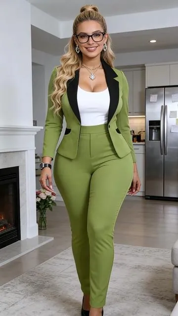 Women's Two-Piece Set Plain ButtonLapelBlazer & SuitPants#fyp#elegant#businesscasualoutfits#suit#tiktokshopblackfridaysale 