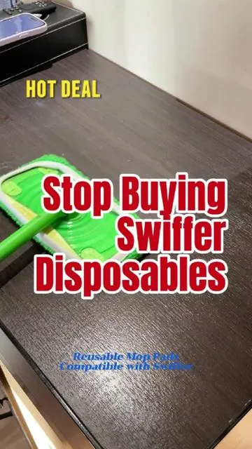 I switched to reusable Swiffer pads and never looked back.😍🧼#swiffer #swifferhack #reusablepads #CleanTok #moneyhack