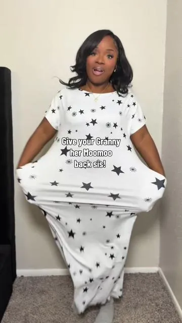 Hurry and grab these super cozy long loungewear/night gown dresses before they’re sold out in your favorite color and size! #nightgown #oversized #moomoo #loungewear #tiktokshopstockup 
