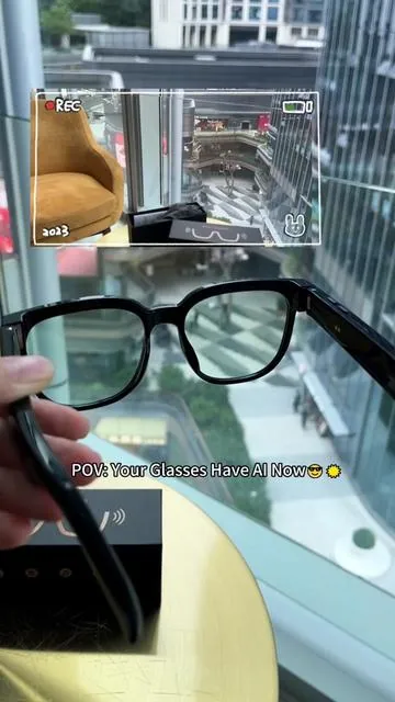 High-end smart glasses with real-time translation👓🥳🔥❕ #smartglasses #tiktok #fashionglasses #techgadgets #tiktokshop #aitiktokshop #fyp #fashion #tiktokmademebuyit #glasses #fashiontiktoks #aiglasses #cameraglasses #tech #smarteyewear #camera 