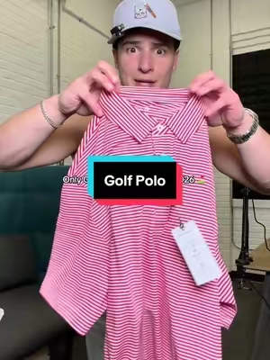 The striped design is so clean 🤩 ⛳️  #menspolo #golftiktok #golfpolo #golfpoloshirt #springfashion 
