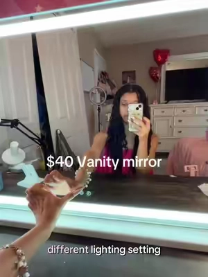 this was such a steal #vanitymirror #makeup #vanitysetup #tiktokfinds 