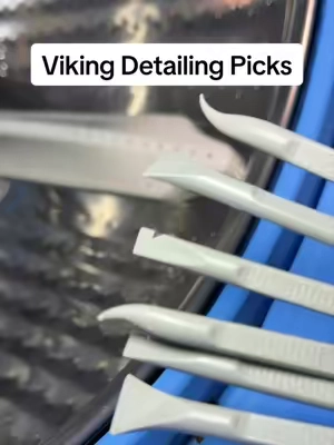 If you’ve ever used a butter knife or screwdriver to clean tight spaces… this is your sign to upgrade 😅 These get into all the weird little cracks without scratching anything. Such a simple tool but makes SUCH a difference. @VIKING Car Care #detailingpicks #homecleaning #deepclean #cleaningtools #satisfyingclean 
