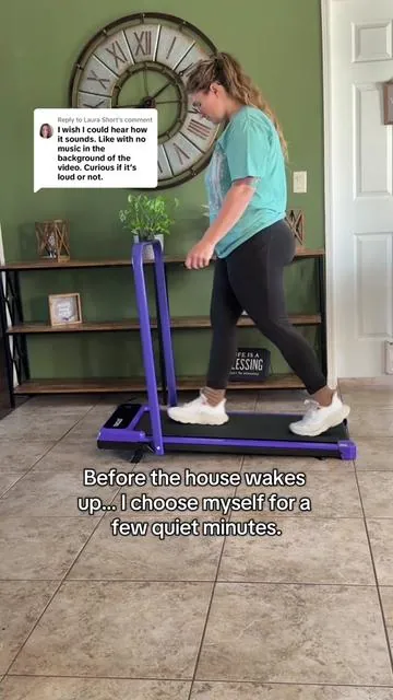 Replying to @Laura Short It’s actually much quieter than I expected. The motor has a soft hum, but it’s not loud or distracting at all. I can use it during nap time or while watching TV without turning the volume way up. It’s definitely not one of those noisy treadmills that take over the whole room — it’s smooth and low-key. #quietworkout #walkingpad #tiktokmademebuyit #homefitness #summerbodyloading 