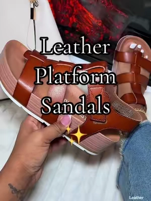 Leather platform sandals #tiktokshopcreatorpicks #springrefresh #tiktokshopstockup #platformsandals #ttsfashionweek @Project Cloud Shoes 