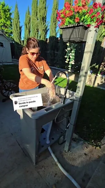 Respuesta a @juana.garcia.orti3  Lavamanos, Fregadero para patio, patio sink, sink #tiktokshopcreatorpicks #spring #patiosink #sink #fregadero 