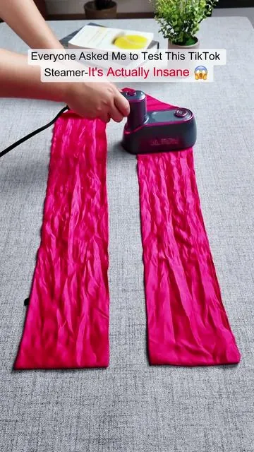 Everyone Asked Me to Test This TikTok Steamer-It's Actually Insane#FYP #viral #ironing #steamer #WeeklyDeals #loveatfirstfind #TikTokShopTheBigGame #SpringGlowUp #SpringSale #SpringDeals