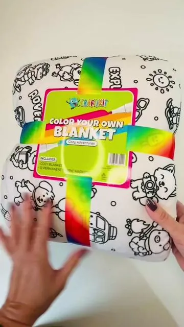 🚨 IT’S BACK 🚨 The viral coloring blanket that SOLD OUT at Christmas is finally back in stock 🤩 Kids get hours of creative fun coloring their own cozy blanket… and yes, parents can join in too (honestly… it’s kinda relaxing 😌) ✨ 15 permanent fabric markers included 🧸 Super soft sherpa lining for maximum cuddles 🚗 Perfect for travel, sofa snuggles, or sleepovers at Grandma’s Be warned… it didn’t stay in stock for long last time 👀 ##craftikit #coloringblanket #creativekids #screenfreeplay #momlife #travelblanket