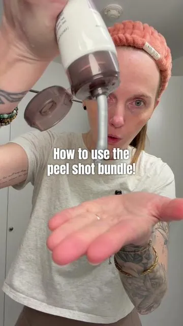 Dr Melaxin has a PEEL SHOT product line and they bundled them all! #peelshot #peelshotglow #drmelaxin #demelaxinpeelshot #skincareroutine 