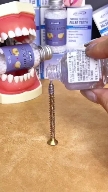 Learn how to usetemporary dental glue torestore your smile#tooth#filling#orthodontics#denture s#repair