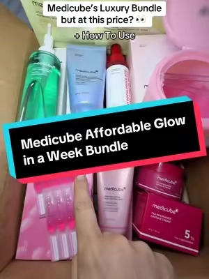How to use the Medicube Affordable Glow in a Week Bundle @medicube global #medicube #medicubenewarrivals #medicubesuperbrandday #tiktokshopspringglowup #tiktokshopcreatorpicks 