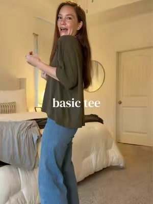 the perfect basic tee that you can dress up or down 👏👏 @DOKOTOO-US #basictee #basictop #basictees #casualoutfits #casualstyle 