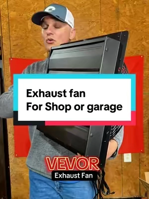 16” Garage Exhaust Fan with Shutters | VEVOR Wall Mount Ventilation Fan for Shops, Barns, Greenhouses & Garages Description: If your garage, shop, or barn gets hot, humid, or full of fumes, a proper ventilation fan makes a huge difference. This VEVOR 16-inch shutter exhaust fan is designed to move stale air out and pull fresh air in, helping cool down workspaces and improve airflow. The built-in shutters automatically open when the fan runs and close when it shuts off, helping keep dust, debris, and outside air from coming back in. The included digital controller lets you monitor temperature and control when the fan turns on and off, making it great for garages, workshops, greenhouses, sheds, barns, and attics. Whether you’re working on vehicles, storing equipment, or trying to cool down a workspace, this fan helps keep air moving and conditions more comfortable. Keyword Block: garage exhaust fan 16 inch ventilation fan wall mount exhaust fan shop ventilation fan garage cooling fan greenhouse exhaust fan barn ventilation fan attic ventilation fan workshop airflow fan garage air circulation fan Top 5 Hashtags: #TikTokShopCreatorPicks #TikTokShopSpringGlowUp #GarageUpgrade #WorkshopTools #ShopVentilation 