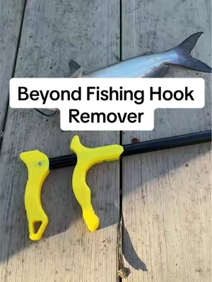 Beyond Fishing Hook Remover Tool is a 10.5 inch long dehooker that helps remove hooks safely while keeping your hands away from teeth and sharp treble hooks. #BeyondFishing #HookRemover #FishingTool #FishingGear #BassFishing