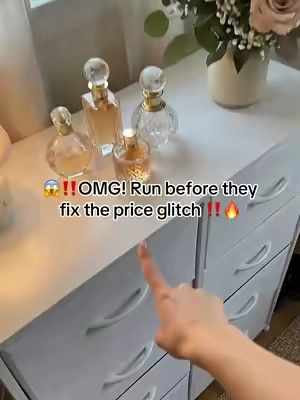 😱‼️OMG! Run before they fix the price glitch ‼️🔥#8drawerdresser #dresser #priceglitch #storagehacks #tiktokshopcreatorpicks 