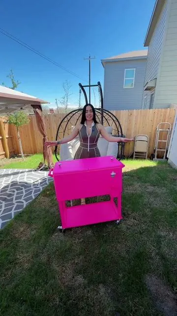 VINGLI 80 Quart Rolling Ice Chest on Wheels, Portable Patio Party Bar Drink Cooler Cart, with Shelf, Beverage Pool with Bottle Opener,Water Pipe Fathersdaygift #party #nevera #tiktokshopcreatorpicks 