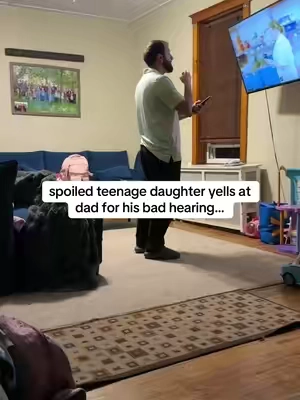 Spoiled teenage daughter yells at dad for his bad hearing… #hearingaids #hearingaid #hearingloss #hearingimpaired @Audien Hearing 