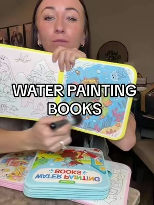 Our favorite screen free activity m to have on hand when going out #toddlermusthaves #screenfreeactivities #travelingwithkids #screenfreefun #watercolorpainting 