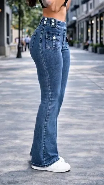 Women's Pocket Leg Stretchy Jeans #AAALASPARATUCURRO  #plussize #OOTD #tiktokshop #jeans 