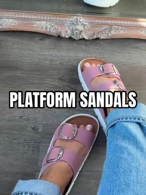 The color options are so hard to choose from but this pink is so cute! @EVELLYHOOTD US #platformsandals #comfysandals #pinkaesthetic #tiktokshopsummersale #summersandals 