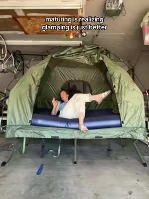This is the only way to do it 🙂‍↔️ #campinggear #glampinglife #campingtent 