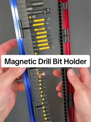 Magnetic drill bit holder organizer with 80 slots keeps your bits organized, easy to access, and secured with a strong magnetic rail. #DrillBitHolder #ToolOrganizer #WorkshopSetup #greenish #TikTokShopSpringGlowUp