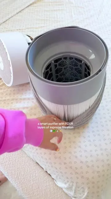 Love an air purifier that can do it all 💨🦠@Blueair  99.97% of tiny airborne pollutants WHERE?!   #blueair #blueairairpurifier #airpurifier #smartairpurifier #petdander 