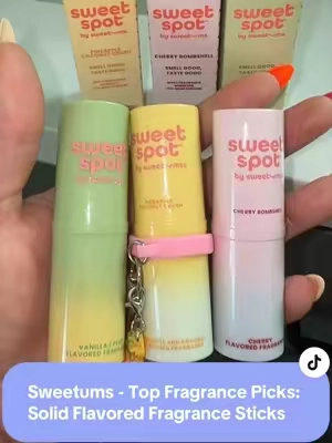yummy limited time deal 😋 #flavoredfragrance #sweetspot #solidfragrance @Sweetums #tiktokshopcreatorpicks #TikTokShopSpringGlowUp 