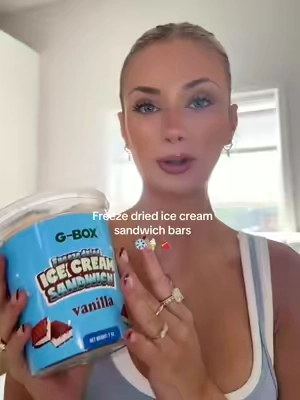 came w free 3 day shipping!! I ate the whole thing in 2 days 😭 #freezedriedfood #freezedriedicecreamsandwich #tiktokshopsnacks #gbox #musttrysnacks 