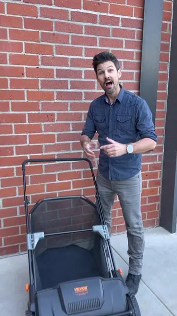 How long does it take you to clean up leaves? 🍂 Minutes or hours? #vevor #lawnsweeper #sweeper #yardtools #homeimprovements 