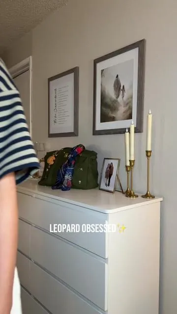 Denim leopard bag ✨ #leopard #leopardprint #dufflebag #everydaybag #fashiontiktok 