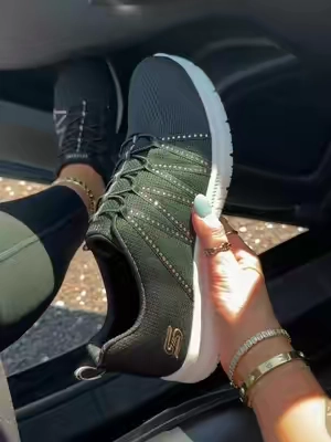 Who doesn’t love a good rhinestone @QVC, Inc #QVCLoyaltyProgram #skechers #sneakers #tiktokshopcreatorpicks #comfortableshoes 