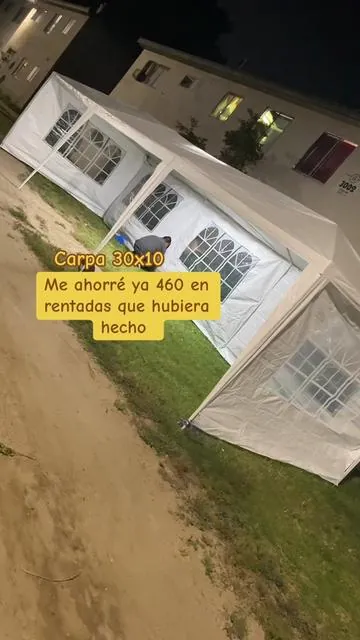 Lo que me he ahorrado salen buenas esta carpas ⛺️ si la atoras bien no se vuelan #carpa #canopy #partyrentals #tiktokshopcreatorpicks #greenish 