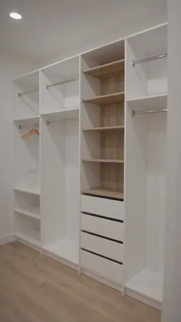 Say goodbye to closet clutter and hello to organized living! ✨ This adjustable closet system features 4 wooden drawers, multiple hanging rods, and ample storage shelves to keep everything in its place. Its modern, sturdy design is perfect for any walk-in closet, making organization a breeze. Get yours today from Cyclysio and transform your space! #fyp #closetorganization #homeorganizing #modernliving #AIGC #Moras