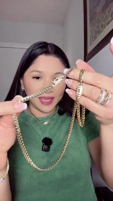 Set estilo Mónaco #necklace #cubanlink #tiktokshopcreatorpicks #jewerly #goldplatedjewelry 