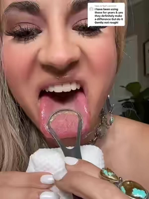 Replying to @flgal Nobody talks about how much bacteria sits on your tongue #tonguescraper #oralhealth #badbreath #gurunanda 