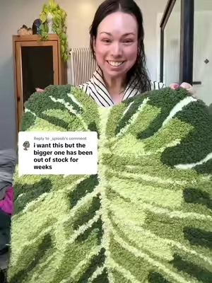 Replying to @_sploob if you have been waiting for the large monstera bath mat it’s back in stock rn 🌿!!  #plantlady  #plantsoftiktok  #PlantTok  #monstera #houseplants 