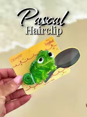 My girls are crazy about this hairclip! #pascal #hairclip #tangledtheseries #hairtok #disney 