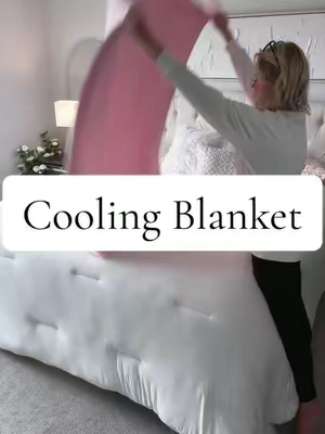 This cooling blanket will be your summer sleep upgrade #coolingblanket #coolblanket #bedsurecoolingblanket #summerbedding #bettersleep 