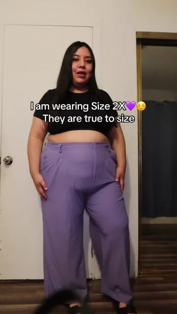 I love these pants I love wearing them💜☺️ #plussizepants #workpants #pantsforwomen #halara #halaraeveryday 