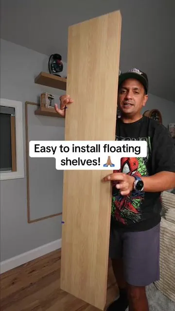 Easy to install floating shelves! 🙏🏽 #floatingshelves #homedecor #decor #homeimprovement #tiktokshopcreatorpicks 