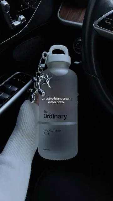 It’s perfect #theordinary #waterbottle #glassbottle #aestheticwaterbottle 