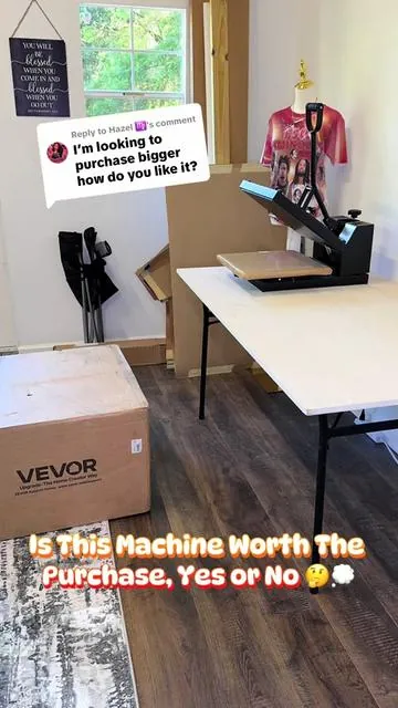 Replying to @Hazel ♍️ Hopefully this video helps 🥰 I was skeptical at first, but I am glad I made the purchase!! If you do end up purchasing this heat press from @VEVOR Store, before pressing, do test patches on an old shirt and figure out what temp/pressure works best for you ‼️‼️ Other than that this machine was worth the buy 🤩  If anyone is interested in purchasing this heat press, click the orange shopping link 🔗  #vevor #heatpress #sublimation #sublimationprinting #fyp 