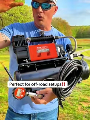 VEVOR 12V Air Compressor 150 PSI Onboard Air System Heavy Duty Tire Inflator for Truck Jeep Off Road ⸻ Description: This VEVOR 12V air compressor is built for serious use—perfect for trucks, Jeeps, trailers, and off-road setups. With up to 150 PSI and strong airflow, it handles airing up tires fast whether you’re on the road, trail, or jobsite. Designed as an onboard air system, it’s great for off-roaders, hauling setups, and anyone who needs reliable air on demand. Comes with a long air hose, multiple adapters, and a digital tire inflator so you’re ready for anything from truck tires to equipment. If you’ve ever been stuck needing air with no options… this is the kind of setup that saves the day. ⸻ Keyword Block: 12v air compressor onboard air system truck tire inflator off road air compressor 150 psi air compressor jeep air compressor portable tire inflator heavy duty air pump trailer tire inflator vehicle air compressor kit ⸻ Hashtags (5 only): #TikTokShopCreatorPicks #TikTokShopSpringGlowUp #TruckLife #OffRoad #JeepLife
